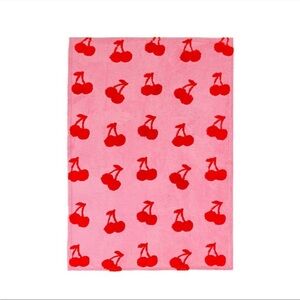 NWT Target Bullseye’s Playground cherry pink Valentines plush throw blanket